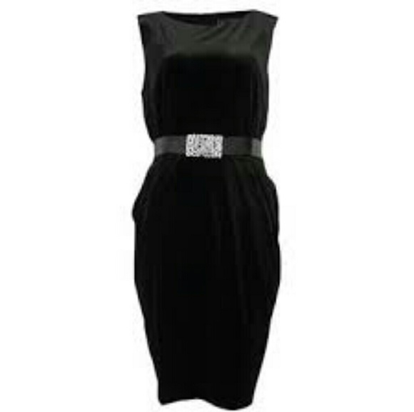 NWT Black Alex Evening dress with crystal belt - Picture 4 of 8